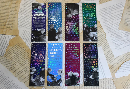 Keeper of the Lost Cities inspired holographic bookmarks