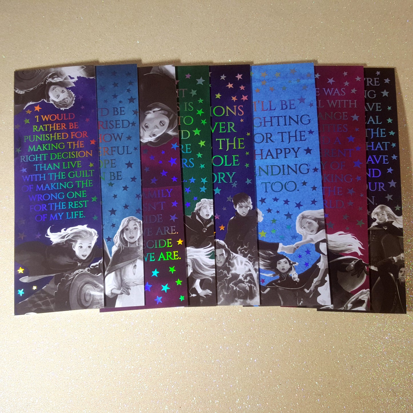 Keeper of the Lost Cities inspired holographic bookmarks