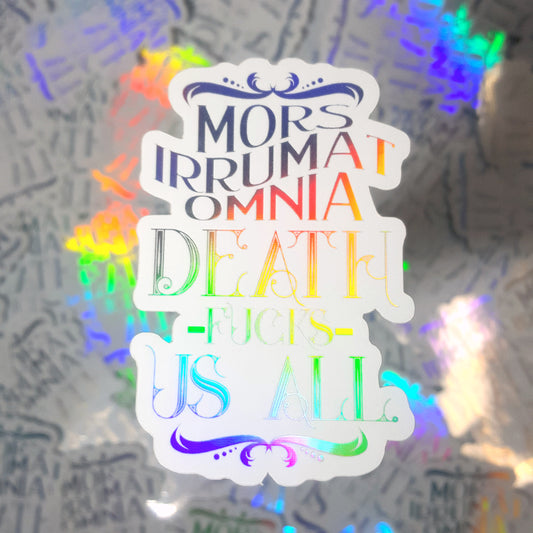 Ninth House inspired holographic bookish vinyl sticker