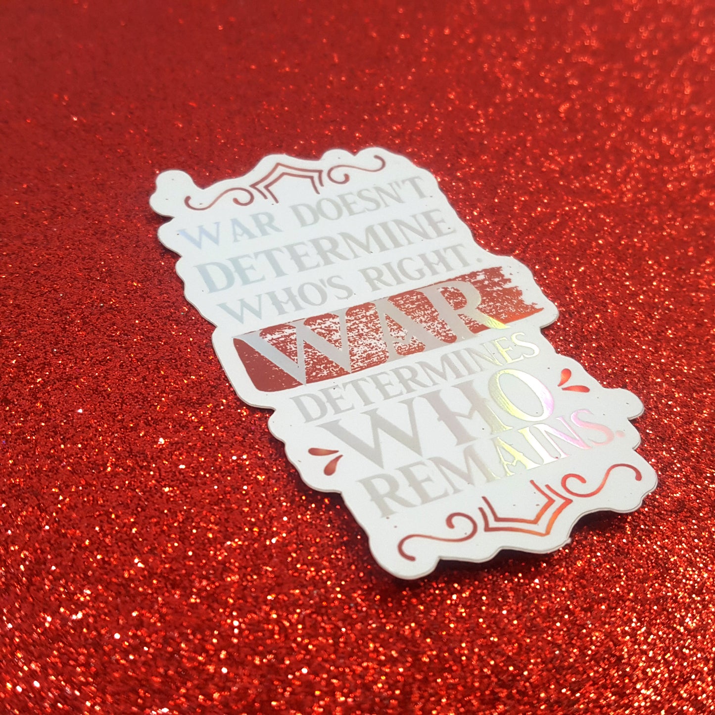 The Poppy War inspired bookish holographic vinyl sticker