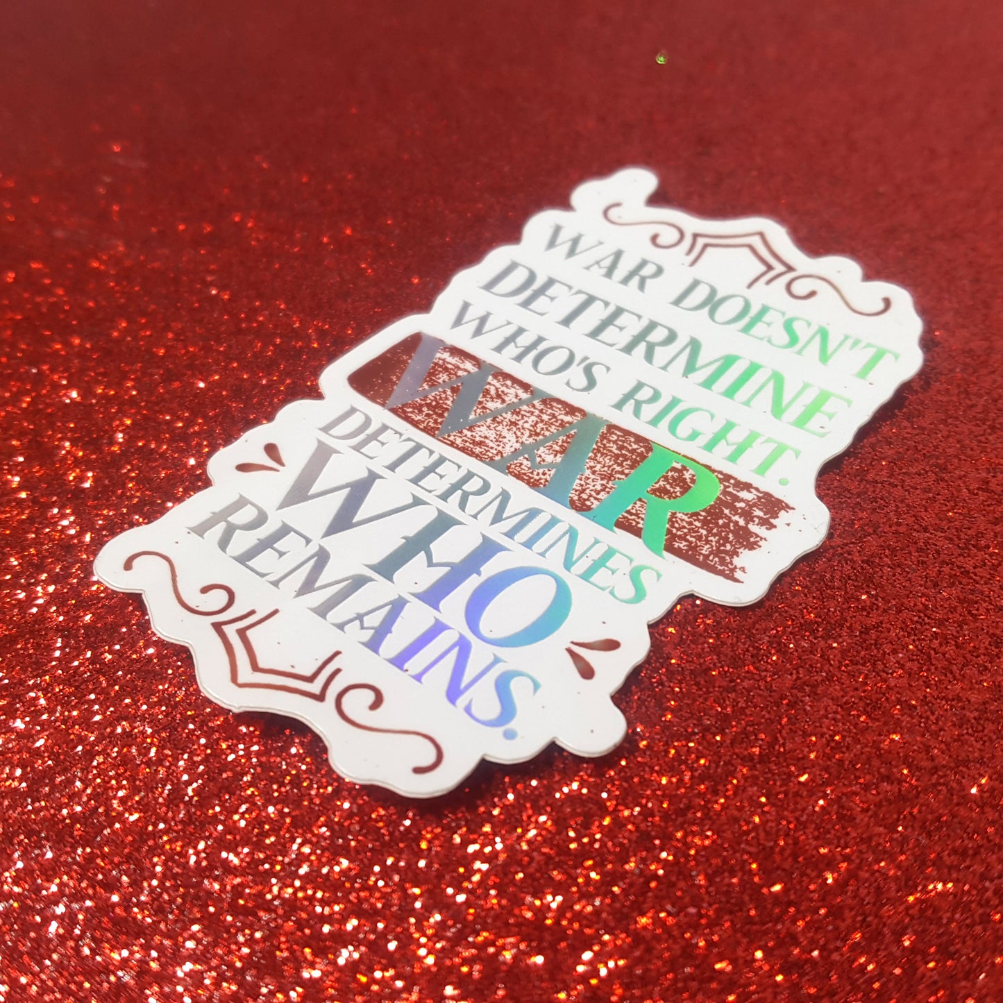 The Poppy War inspired bookish holographic vinyl sticker