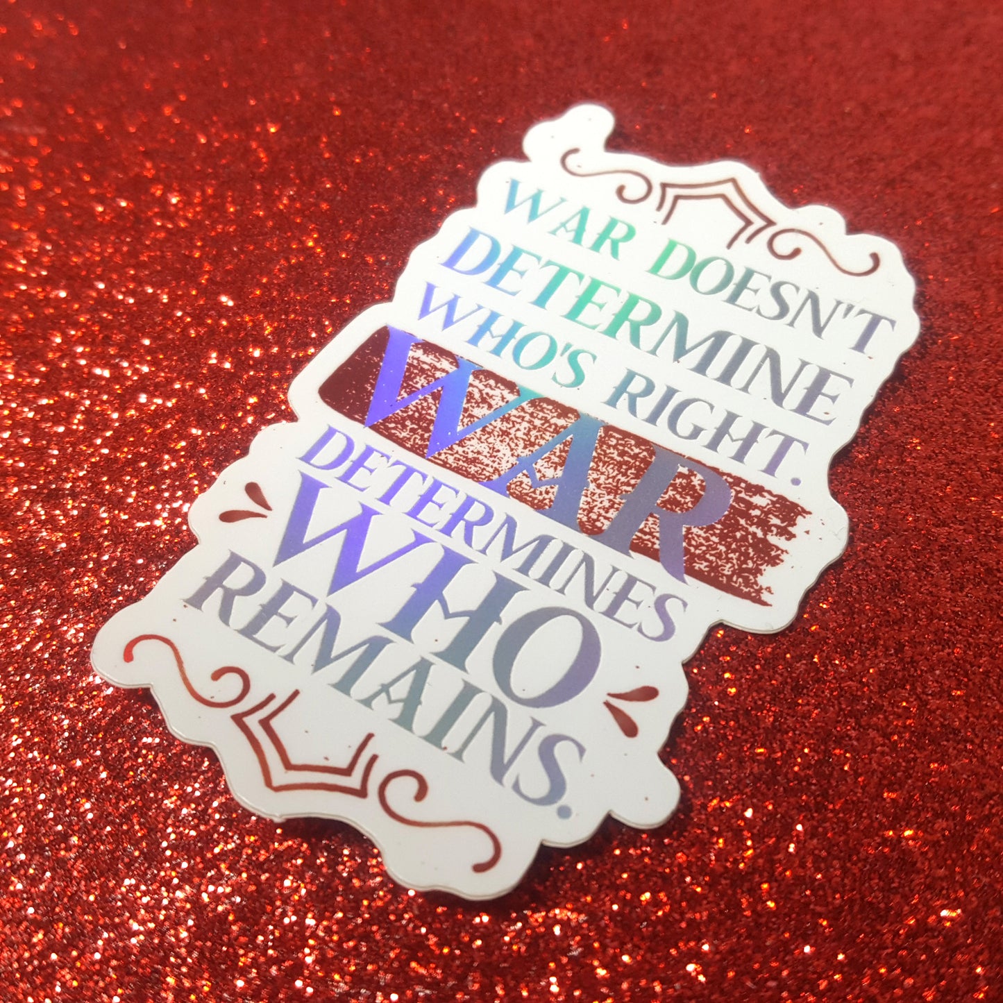 The Poppy War inspired bookish holographic vinyl sticker