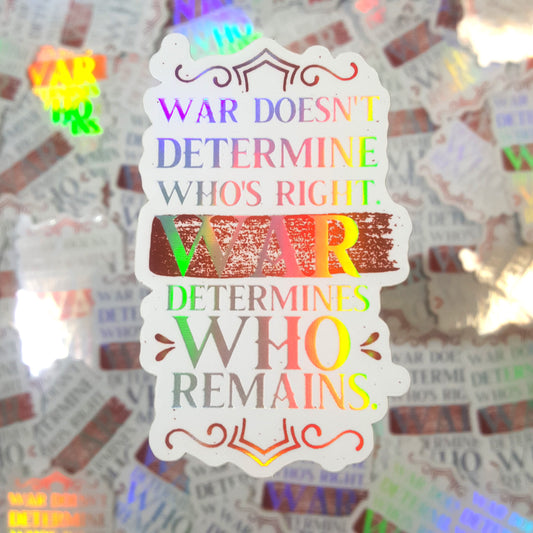 The Poppy War inspired bookish holographic vinyl sticker