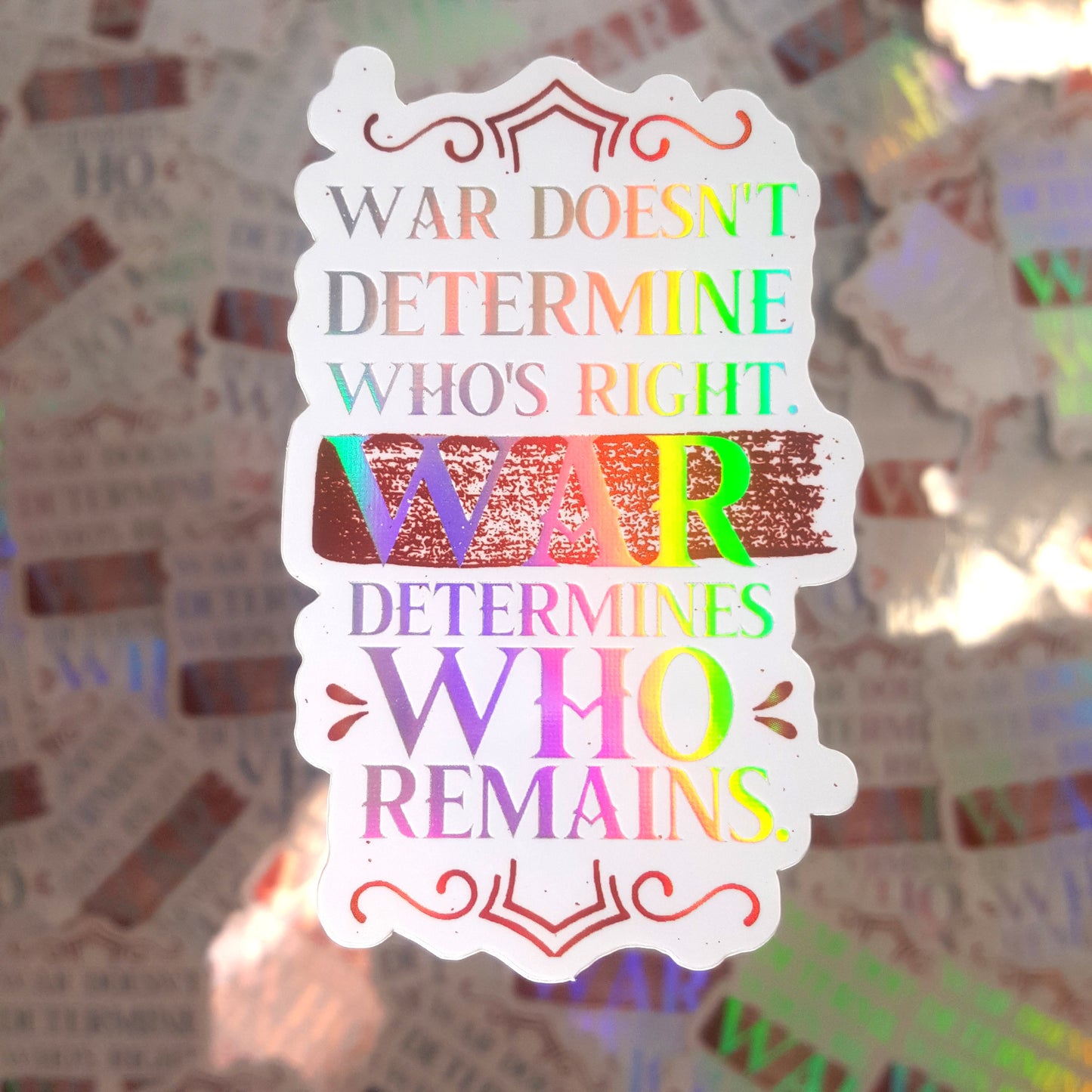 The Poppy War inspired bookish holographic vinyl sticker