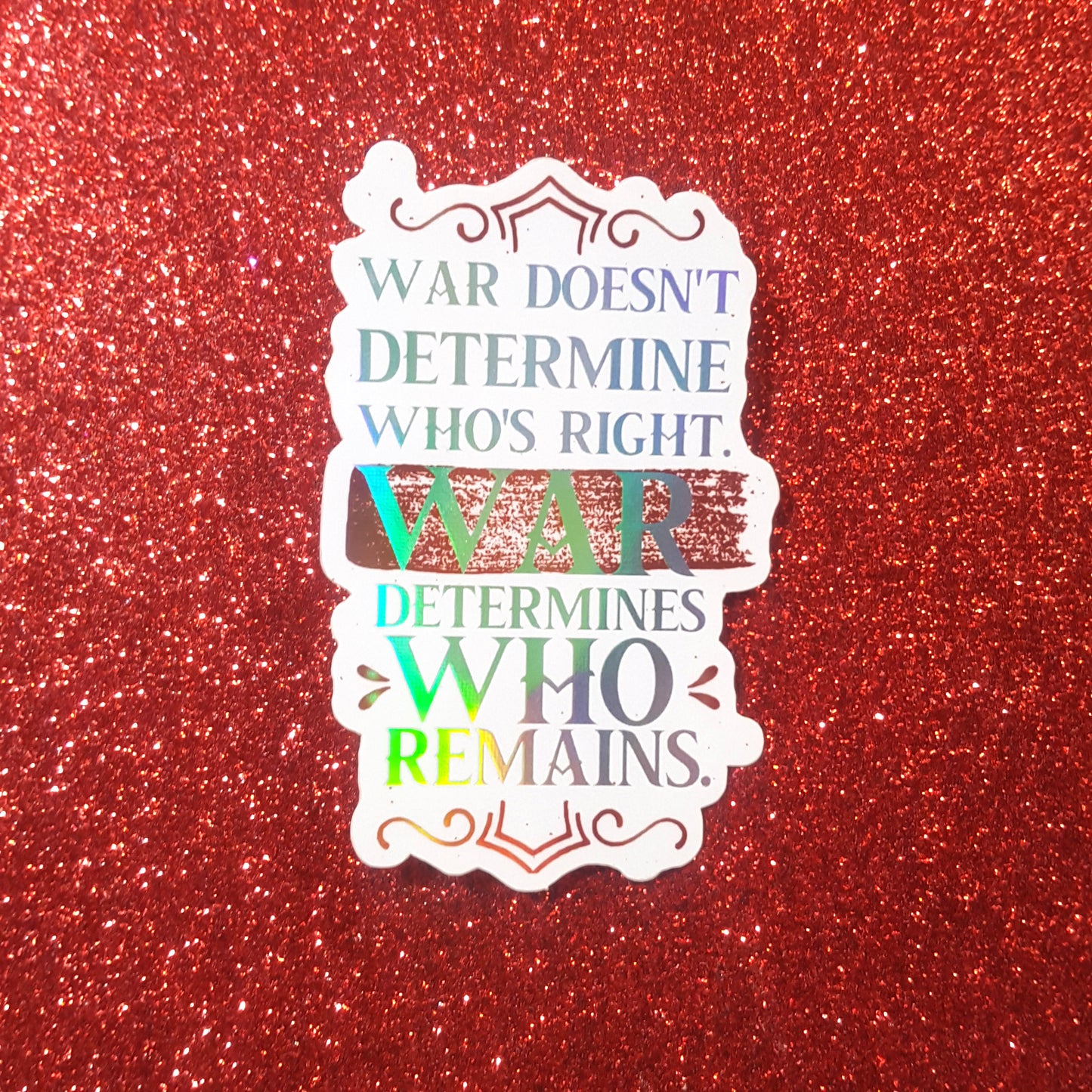 The Poppy War inspired bookish holographic vinyl sticker