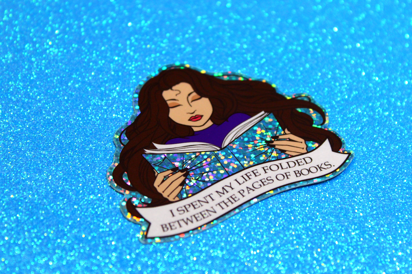 Shatter Me inspired bookish waterproof vinyl glitter sticker