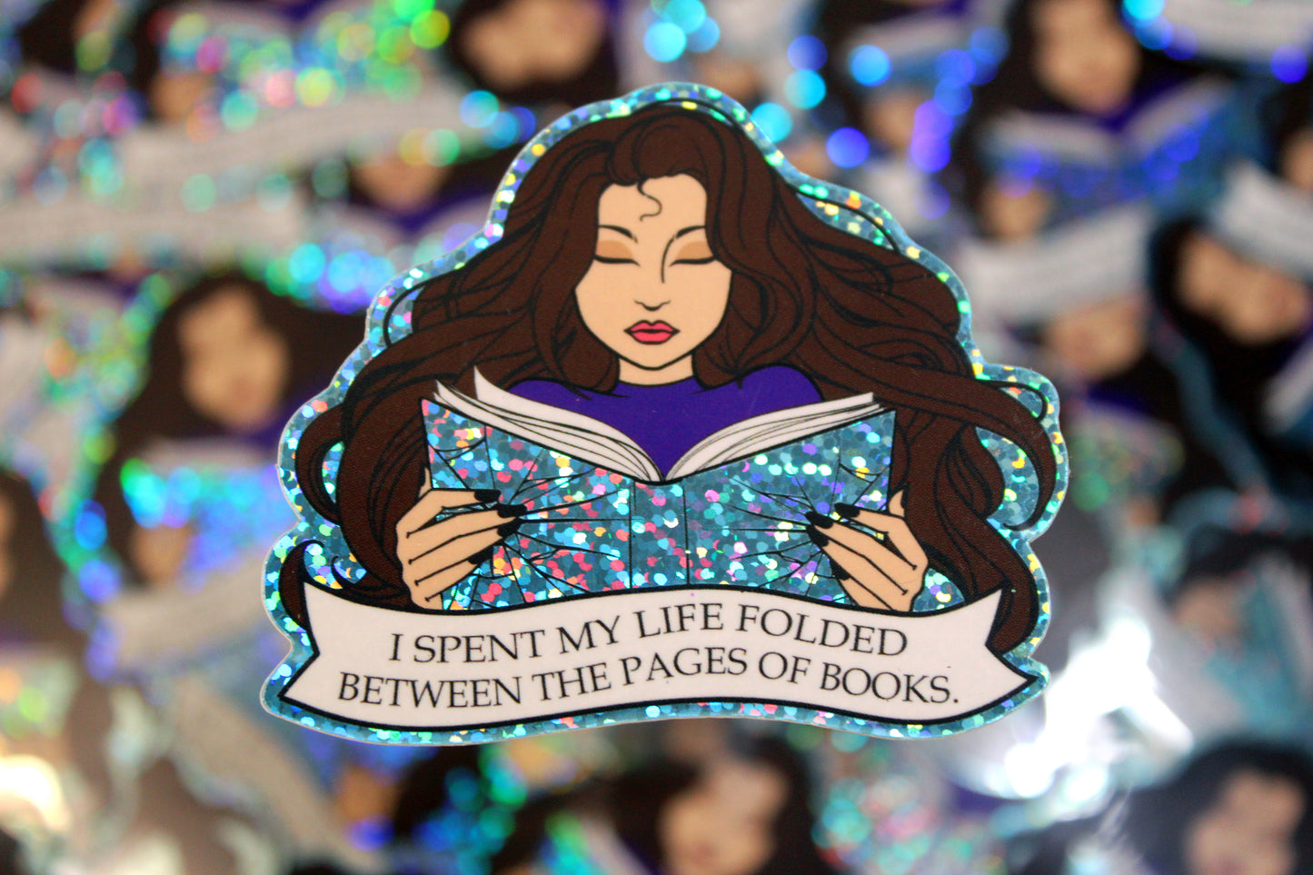 Shatter Me inspired bookish waterproof vinyl glitter sticker